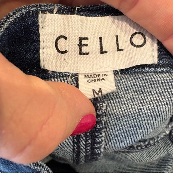 Cello Y2K Grunge Fringe Boho Overalls Sz M - Picture 8 of 10